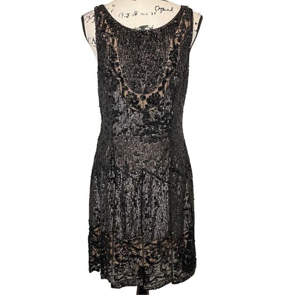 Carmen Marc Valvo Dresses & Skirts - Carmen Marc Valo black sequins dress Size 10